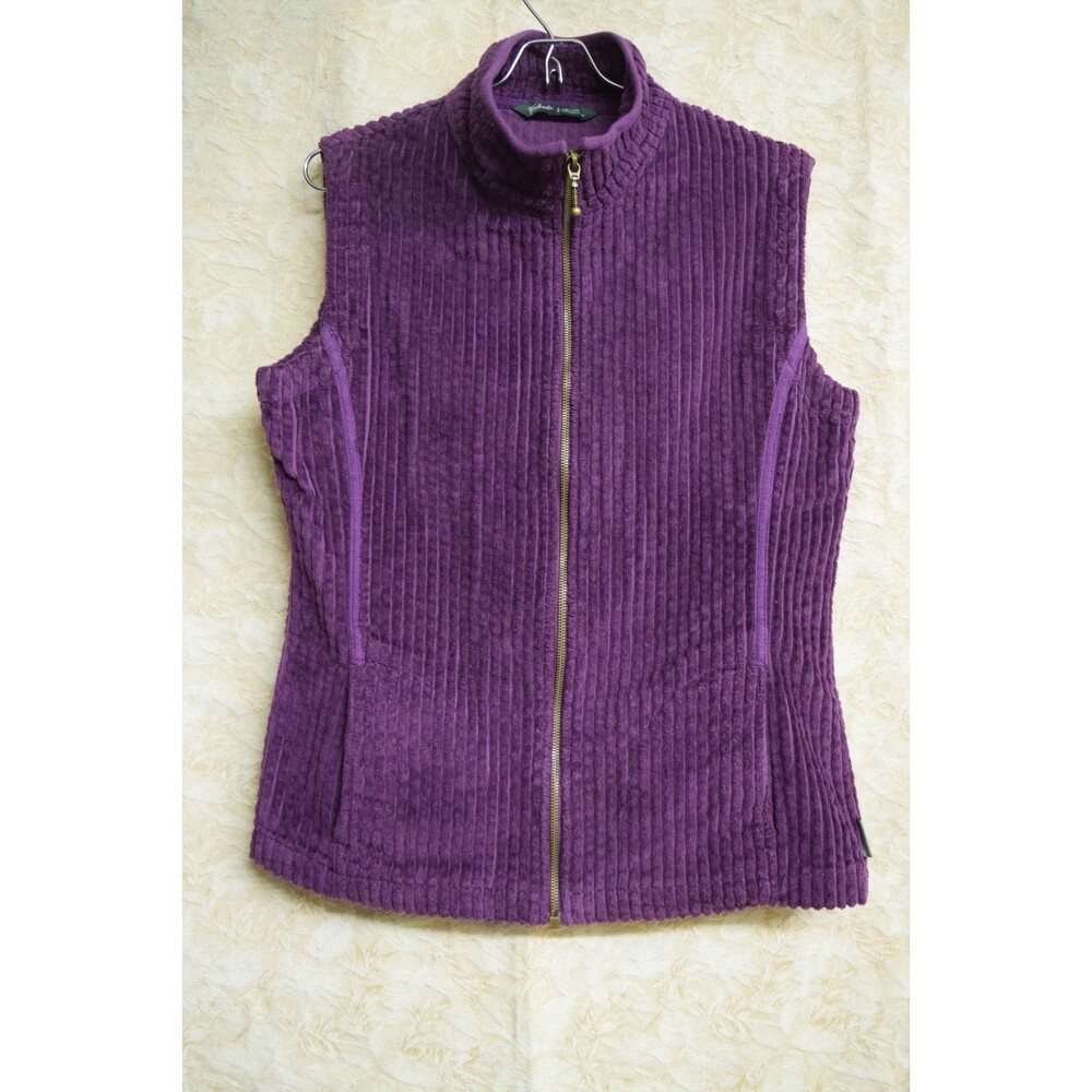 Purple Corduroy Vest Sz S Woolrich 4201 Kinsdale Eggplant Cotton Wide Wale Cords